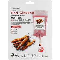 Антивозрастная тканевая маска для лица с экстрактом женьшеня EKEL Red Ginseng Premium Vital Mask Pack 25мл